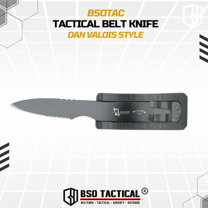 Tactical Belt Outdoor Knife Dan Valois Style Gesper Pisau Ikat Pinggang for Outdoor Camping Hiking EDC Gear