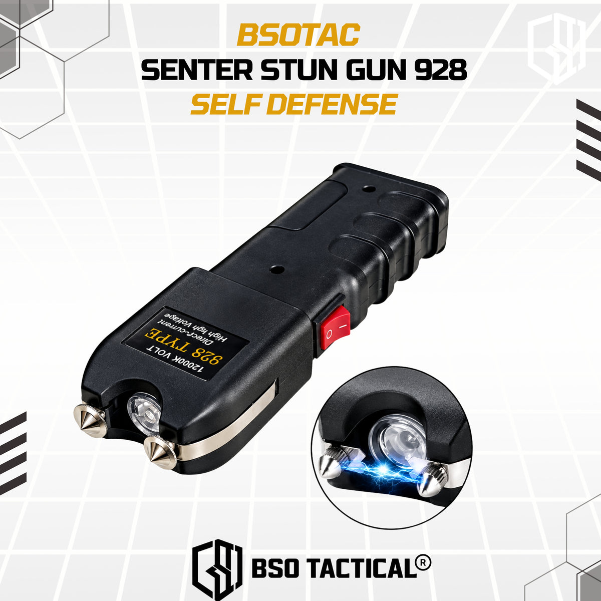 Stun Gun 928 Senter Setrum Alat Kejut Listrik Survival EDC Gear Self Defense Best Quality