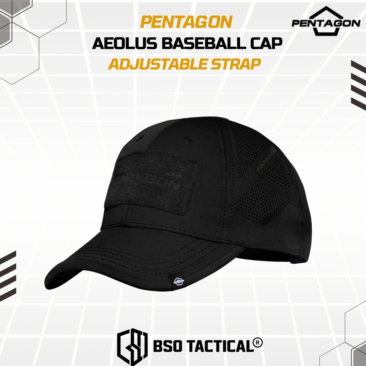 Topi Pentagon Aeolus Baseball Cap with Adjustable Strap Outdoor Casual Cap