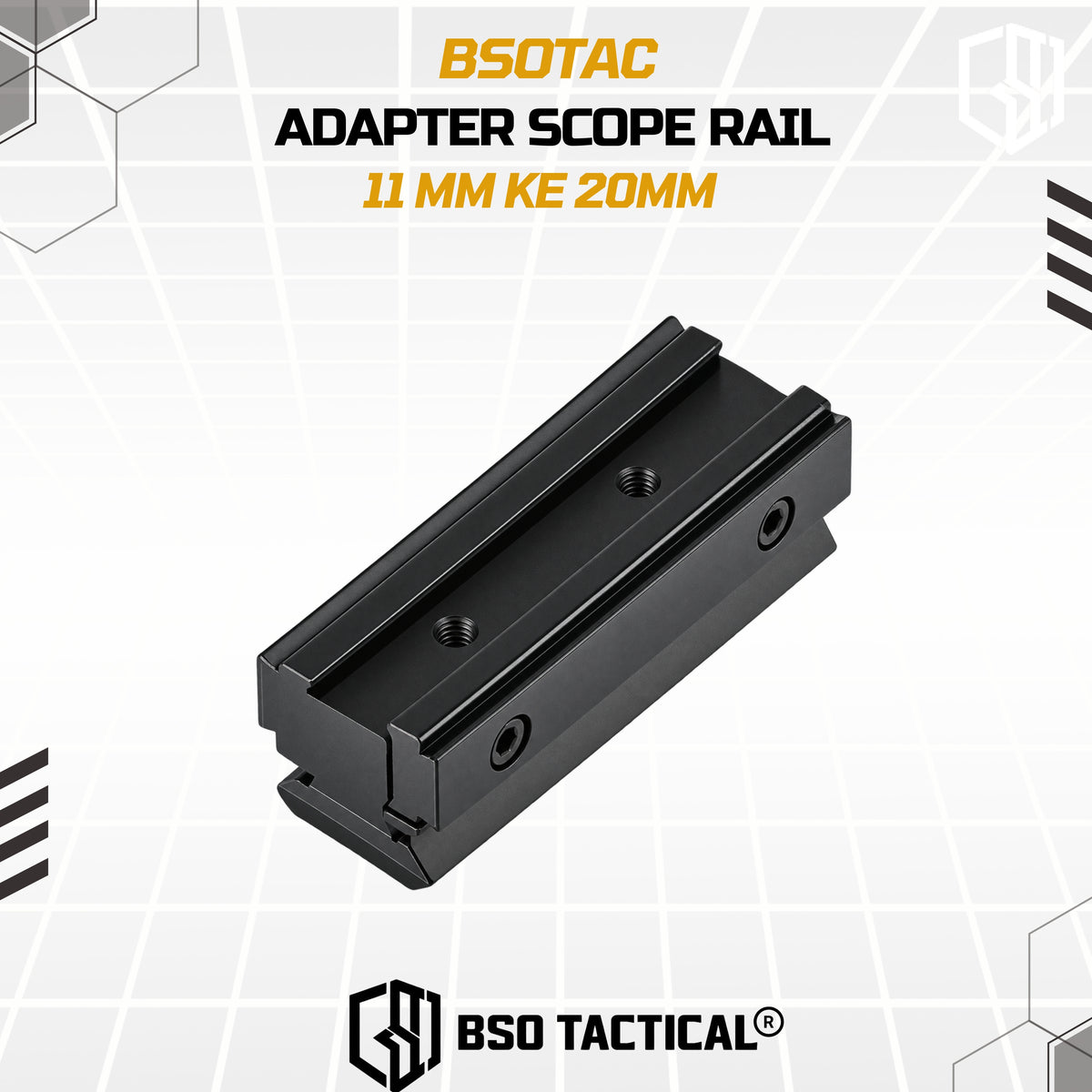 Adapter Scope Rail 11 mm ke 20mm Tactical Hunting Mounting Full Metal