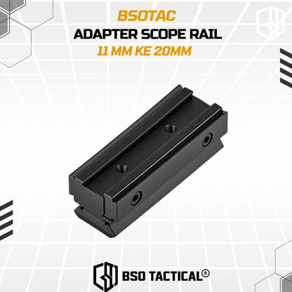 Adapter Scope Rail 11 mm ke 20mm Tactical Hunting Mounting Full Metal