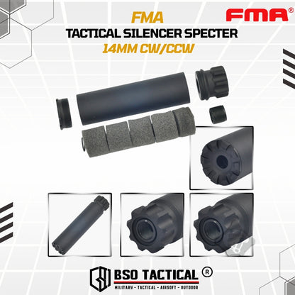 FMA Tactical Airsoft Silencer SPECTER Style 14mm CW CCW Alumunium