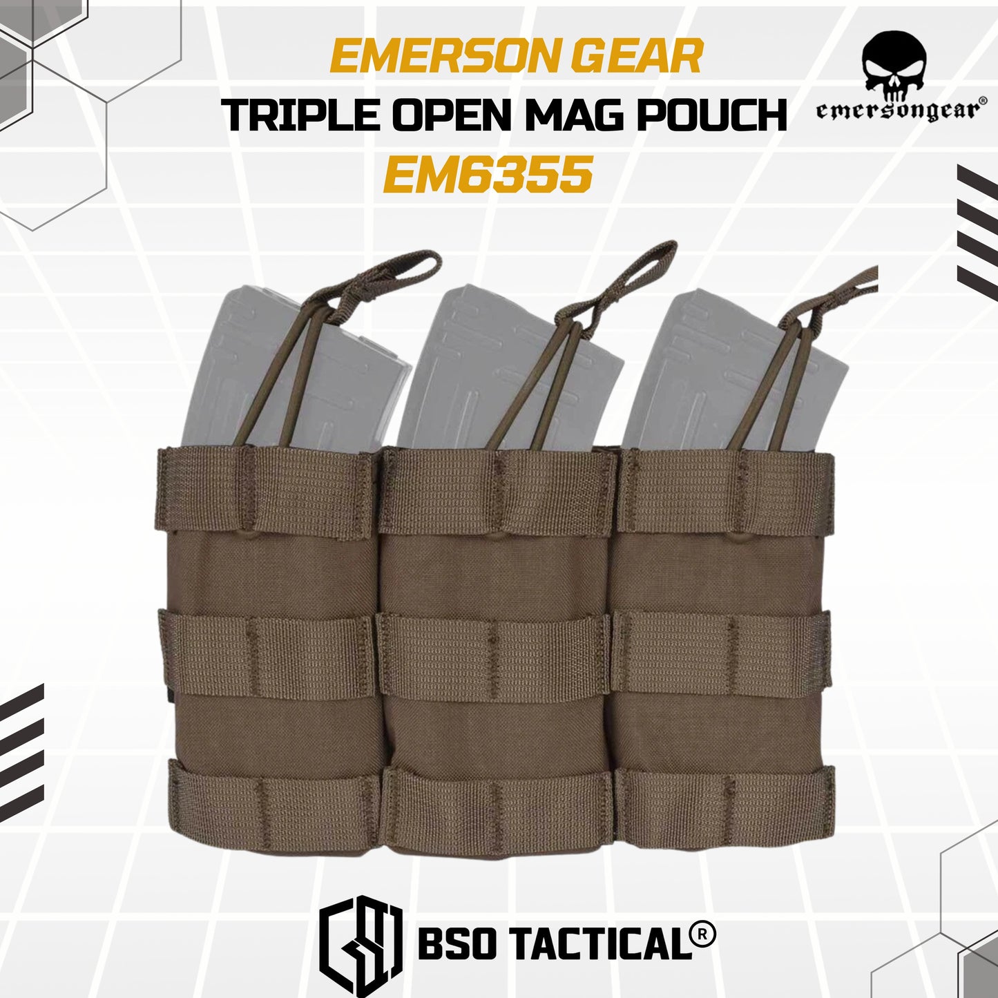 Emerson Gear Pouch Molle Triple Open Mag Pouch 500D Bag