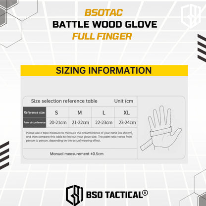 Battle Wood Outdoor Tactical Motorcycle Glove Full Finger Protection Multifungsi - ST1805