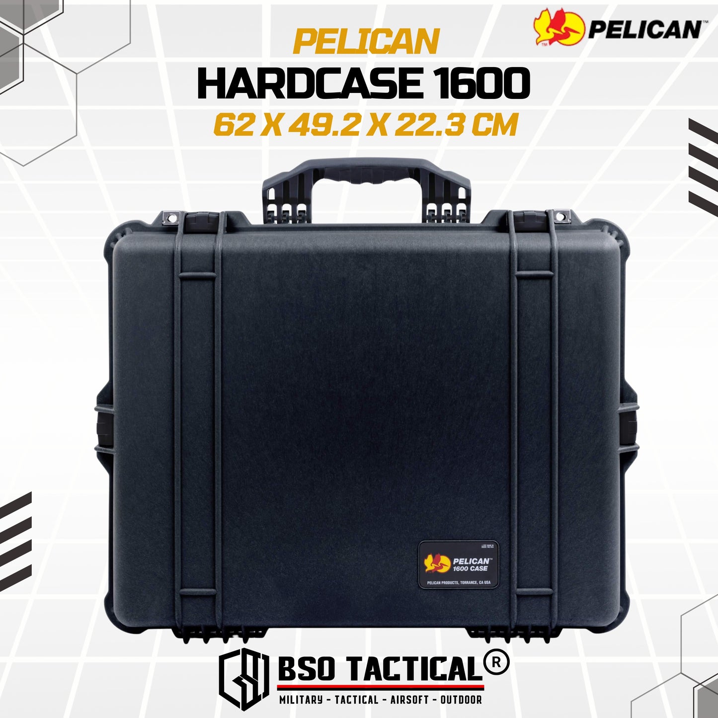 Koper Multifungsi Pelican Protector Hardcase 1600 Outdoor Case - ORIGINAL