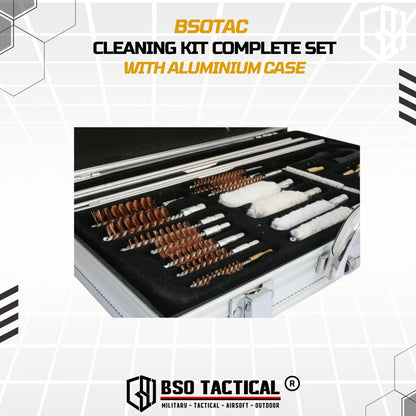 Cleaning Kit Tactical for Barrel Cleaner Complete Set with Alumuniun Case Outdoor