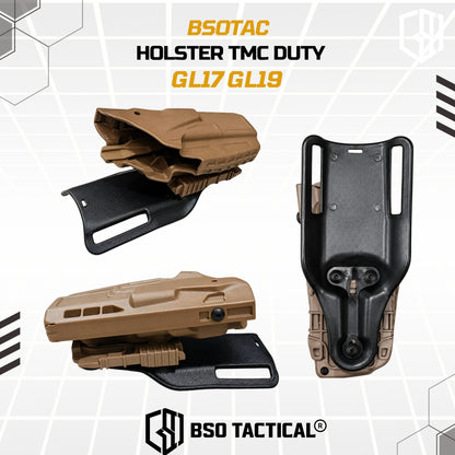 Holster TMC Duty GL17 GL19 Tactical with Belt Drop Adapter Mount Set