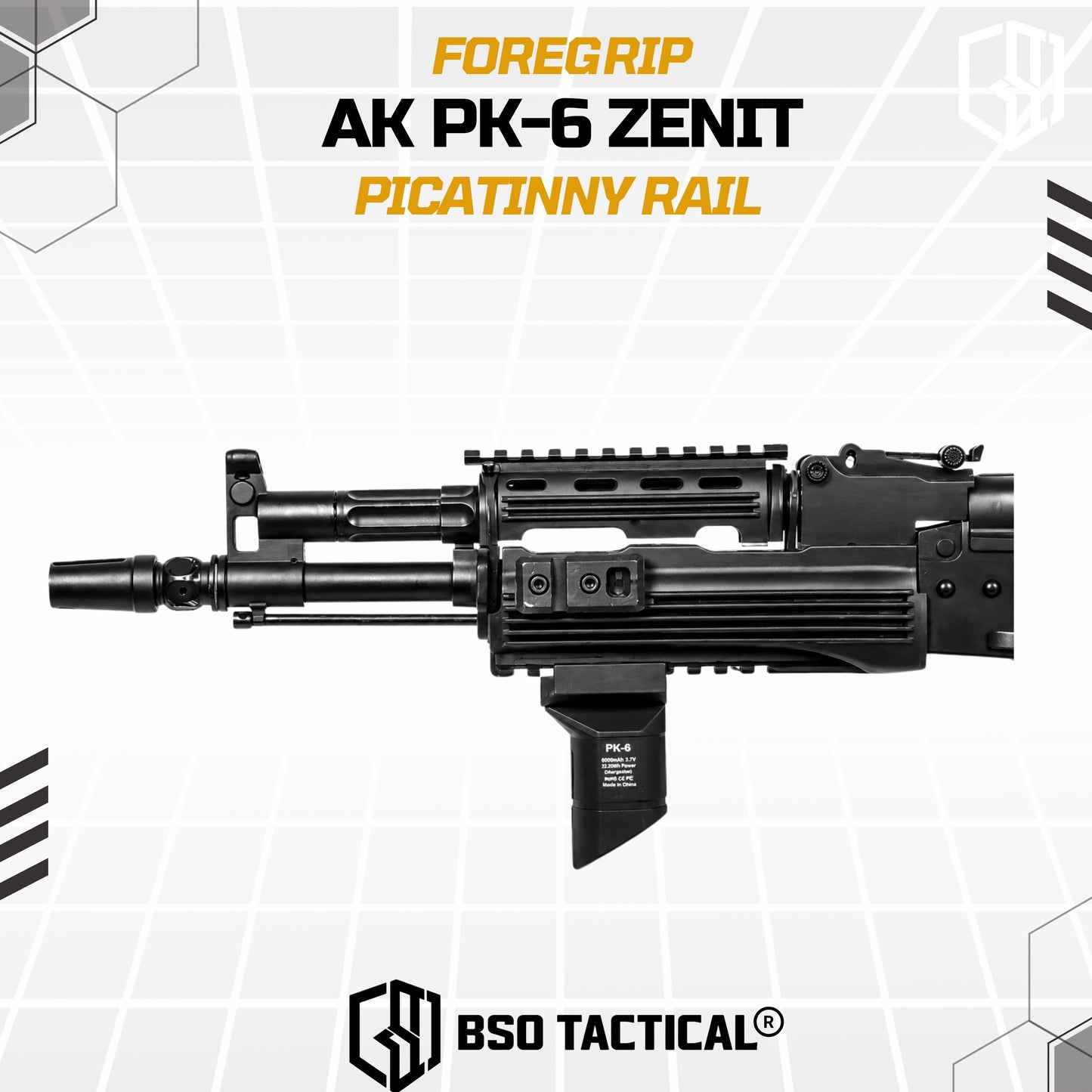 AK Tactical Vertical Foregrip PK-6 Zenit Style 20mm Picatinny Rail CNC