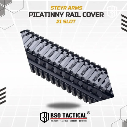 Steyr Arm Penutup Rail Cover Picatinny 21 Slot Antiskid Rubber Grip - ORIGINAL