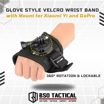 Glove Wrist Band Mounting for Action Cam Outdoor Camera Kamera