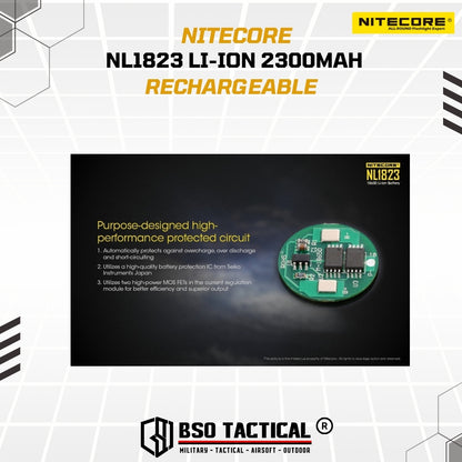 NITECORE Baterai Rechargeable 18650 Li-Ion 3.7V 2300mAh 1 - NL1823