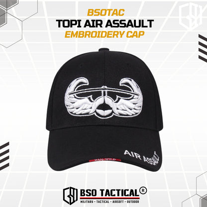 Topi Bordir Air Assault Tactical Hat Embroidery Cap Outdoor