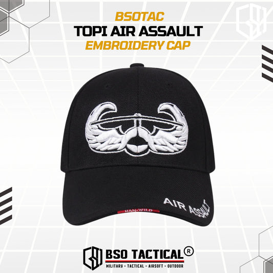 Topi Bordir Air Assault Tactical Hat Embroidery Cap Outdoor