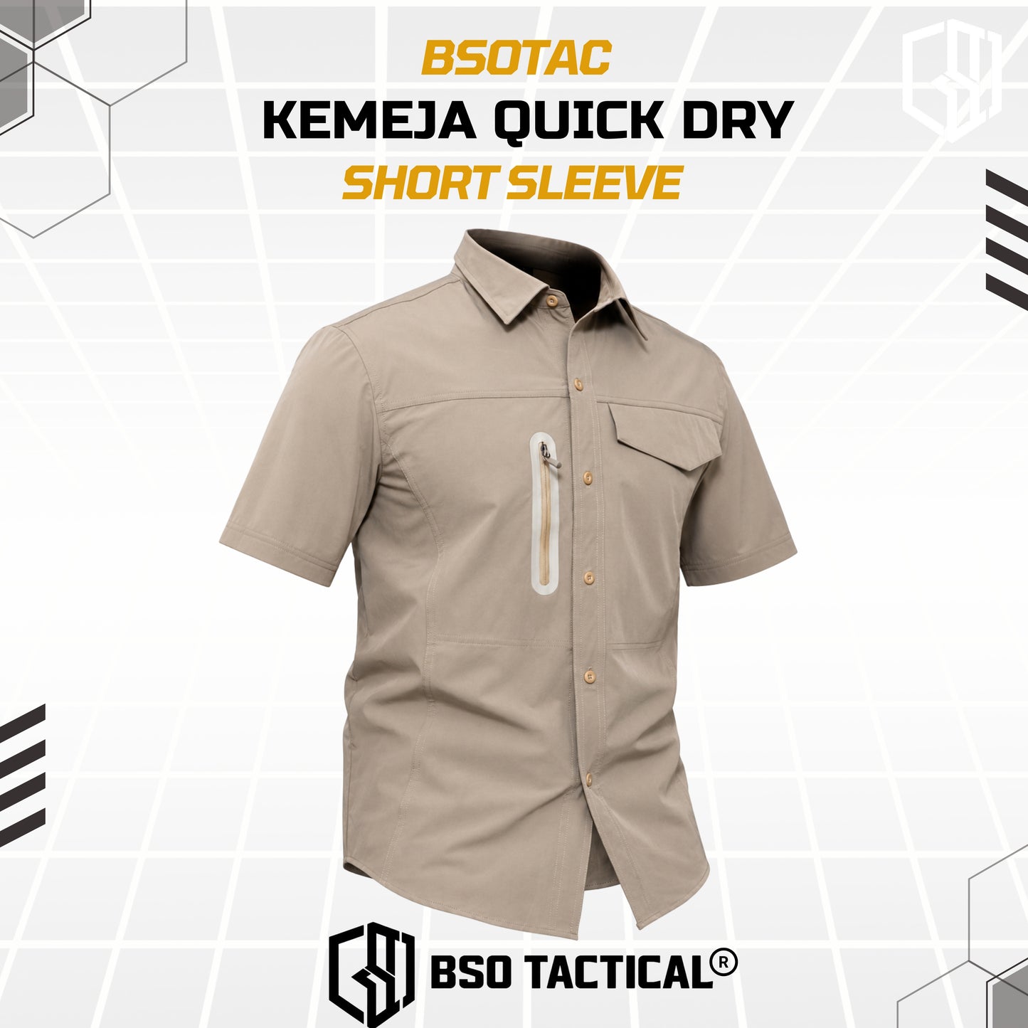 Kemeja Parasut Tactical Quick Dry Combat Short Sleeve Shirt Army Stretch Outdoor Pria Soft Casual Basic