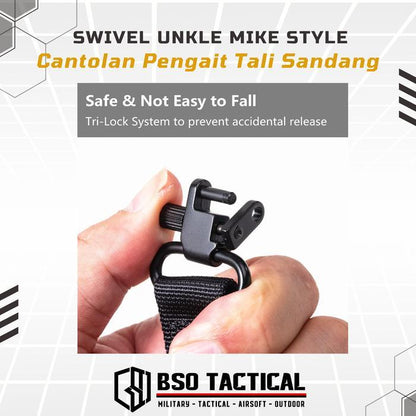 Swivel Unkle Mike Style Cantolan Pengait Tali Sandang Sling