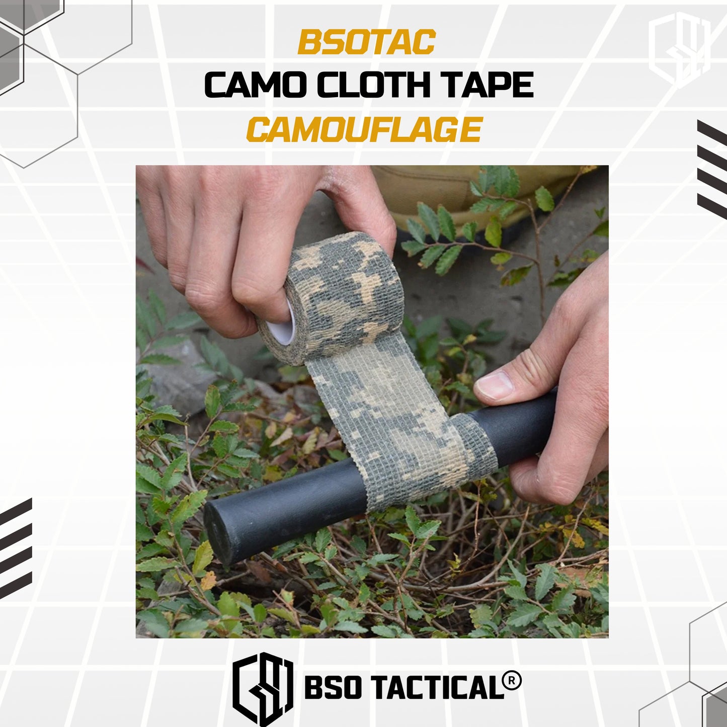 Camo Cloth Tape Not Sticky Outdoor Accesories Camouflage Multifunction Anti Lengket for Outdoor Tactical Activity