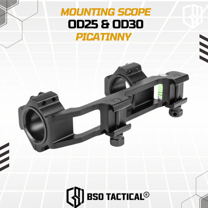 Mounting Scope Picatinny OD25 OD30 Rail 20-22MM Full Metal with Water Pass