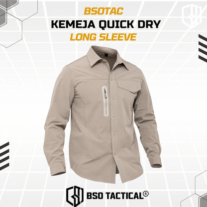 Kemeja Parasut Tactical Quick Dry Combat Long Sleeve Shirt Outdoor Casual Pria