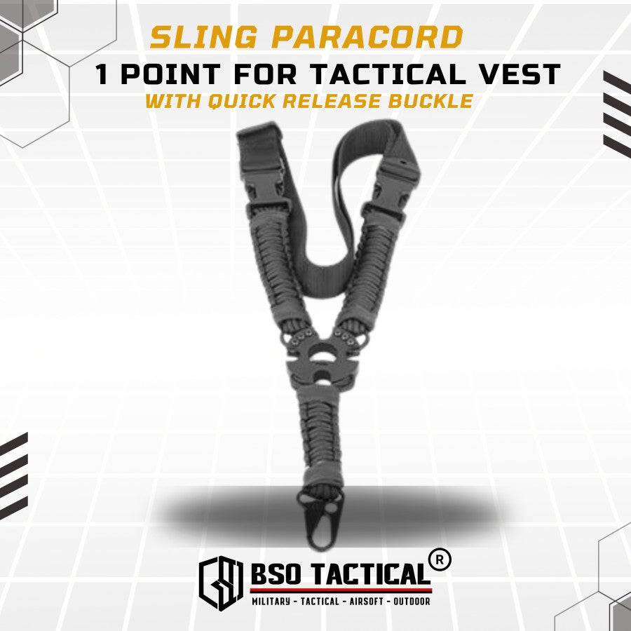 Tali Sandang Tactical Sling V.1 Paracord Vest Lanyard 1 Point Adjustable