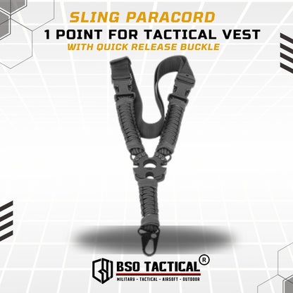 Tali Sandang Tactical Sling V.1 Paracord Vest Lanyard 1 Point Adjustable
