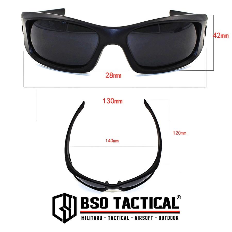 Kacamata Tactical ESS 5B Outdoor Goggle Sunglasses Sport - Grey
