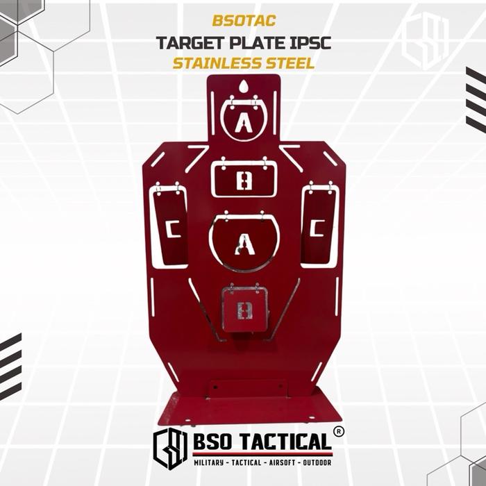 Target Plate Stainless Steel IPSC Practice Competition untuk Latihan WGB GBB GBBR