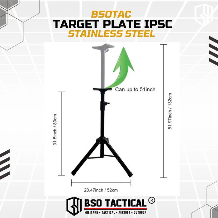 Target Plate Stainless Steel IPSC Practice Competition untuk Latihan WGB GBB GBBR