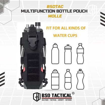 Tactical Water Bottle Pouch Molle Multifungsi Universal HT Pouches Outdoor Hiking Camping