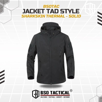 Jacket TAD Style Sharkskin Outdoor Thermal Waterproof Zipper Light Unisex Bahan Softshell Polar Windproof Jacket Hangat Angin Tahan Air