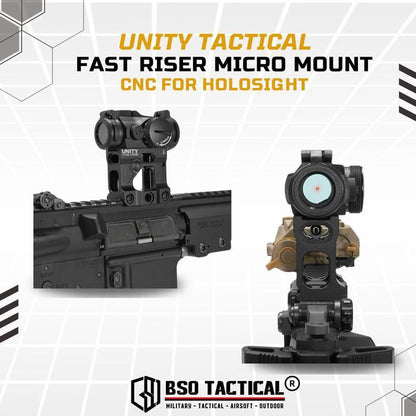 Unity Tactical FAST Riser Micro Mount CNC for Holosight T1 T2 Romeo