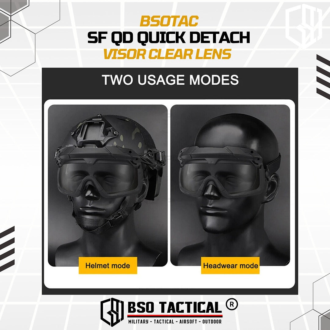 SF QD Quick Detach Tactical Goggle Gentex Ops Core Style