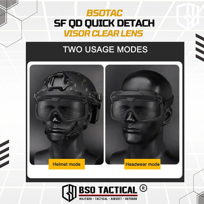 SF QD Quick Detach Tactical Goggle Gentex Ops Core Style