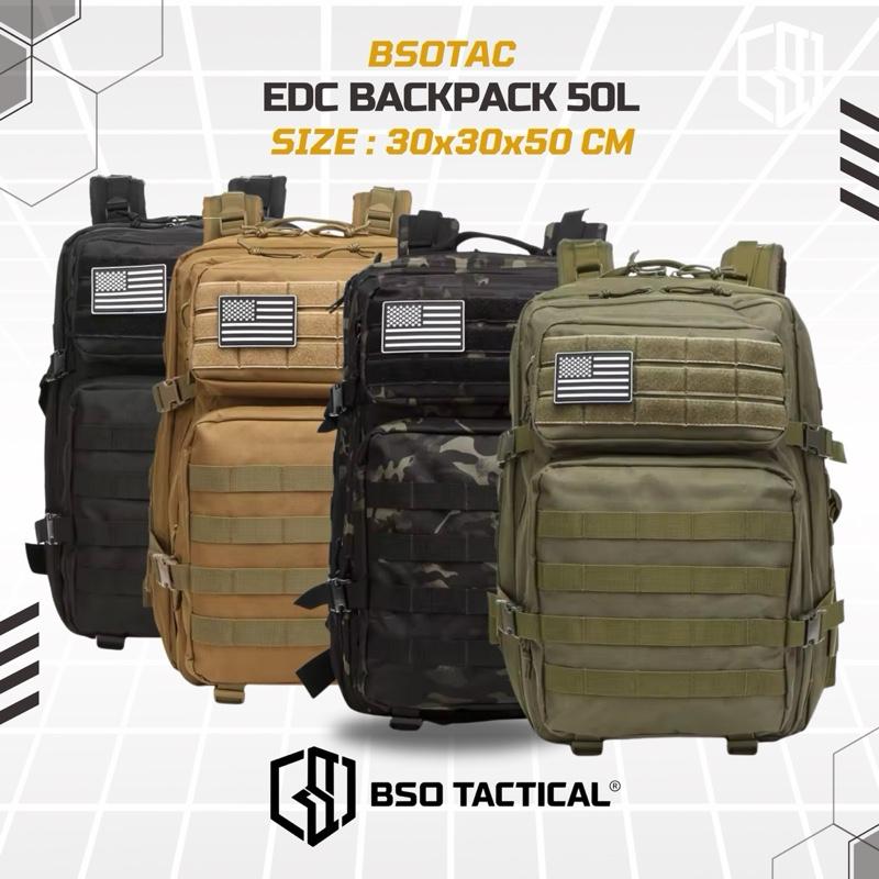 Tas Ransel Olahraga EDC 50L Backpack Outdoor Tactical Daily Bag Molle Multi Storage Gym Hyrox Camping Hiking 914