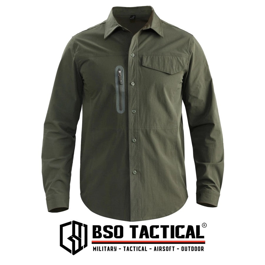 Kemeja Parasut Tactical Quick Dry Combat Long Sleeve Shirt Outdoor Casual Pria