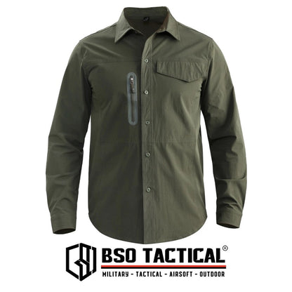 Kemeja Parasut Tactical Quick Dry Combat Long Sleeve Shirt Outdoor Casual Pria