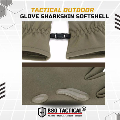 Sarung Tangan Thermal Outdoor Glove Sharkskin Softshell Sport Camo Full Finger Waterproof Windproof Fleece Bahan Nylon Polyester Polar Hangat