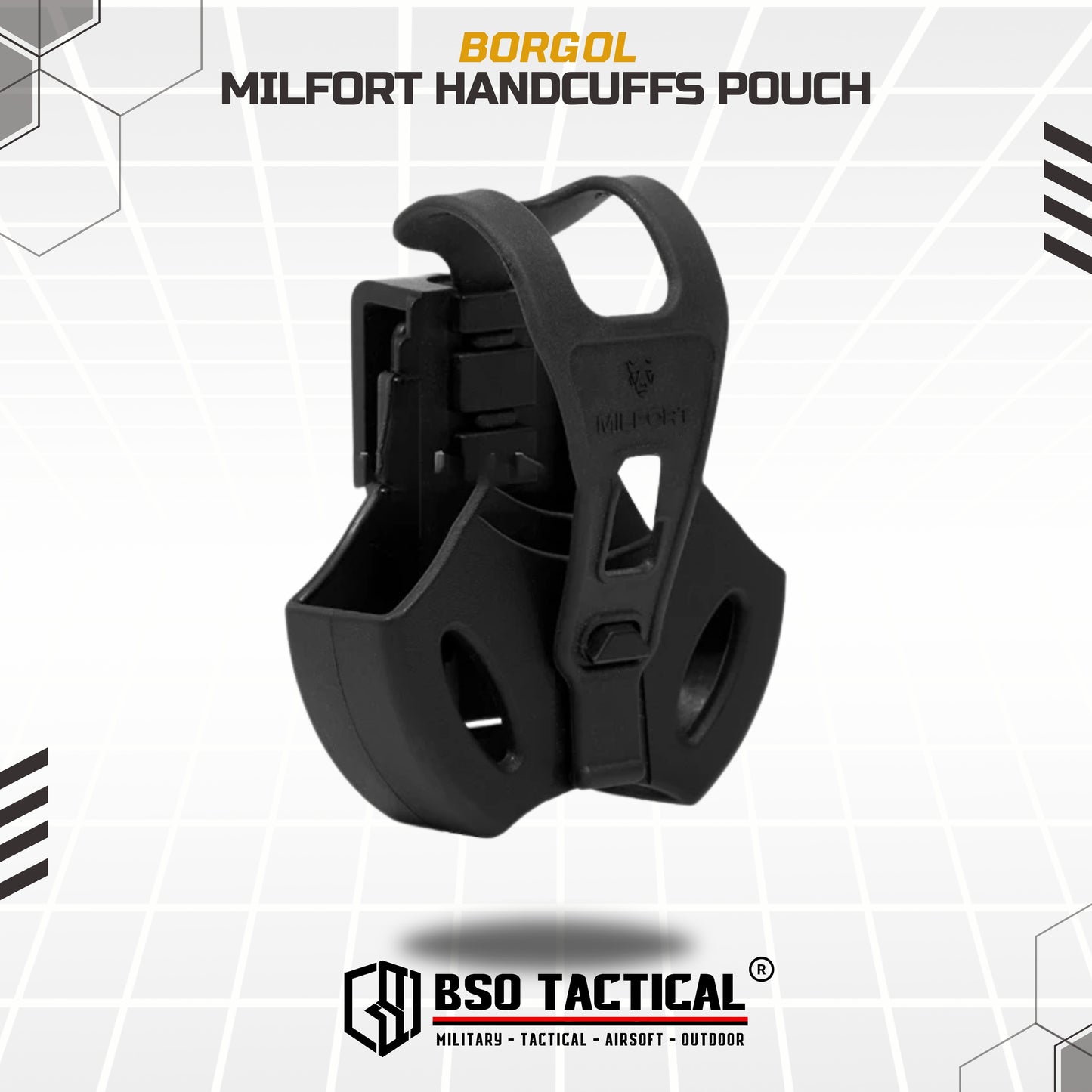 Milfort Borgol Holder Tactical Holster Handcuffs Nylon Holder Case Waist Belt Molle