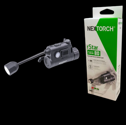 NEXTORCH Senter Helm rStar Multi-light Source Outdoor Helmet Light dengan Warna Putih Merah Hijau IR dan IFF Beacon