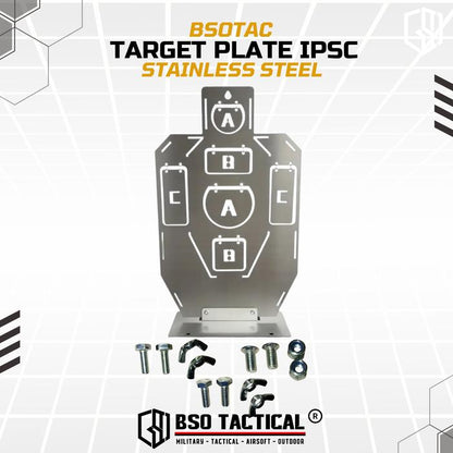 Target Plate Stainless Steel IPSC Practice Competition untuk Latihan WGB GBB GBBR
