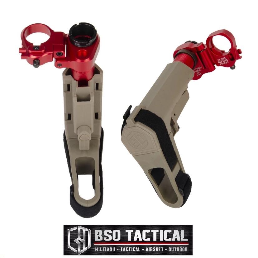 LT Folding Adapter Popor Lipat GBB Airsoft PCP Milspec - RED