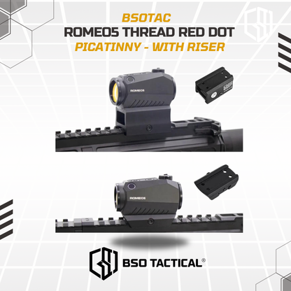 Red Dot Scope Romeo 5 Tread 2MOA Riser Low Mount CNC Picatinny