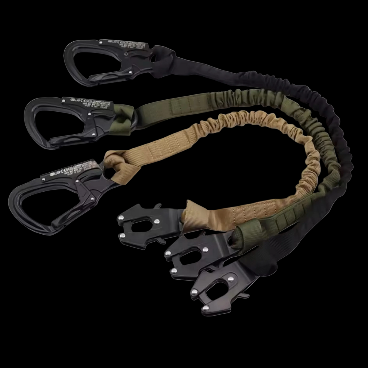 Tali Elastic Cord Retention Lanyard Tactical Quick Release Alumunium Buckle