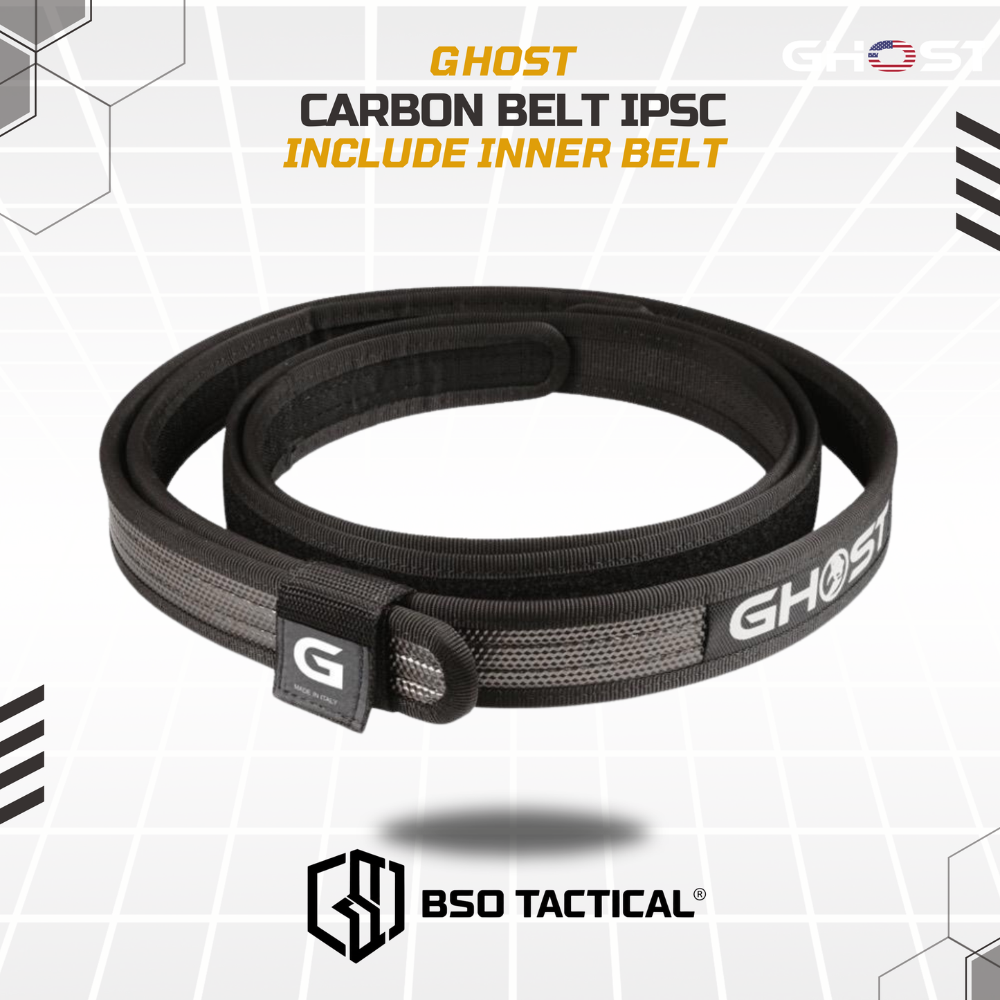 GHOST Outdoor Carbon Belt Outer Inner for Competition - ORIGINAL