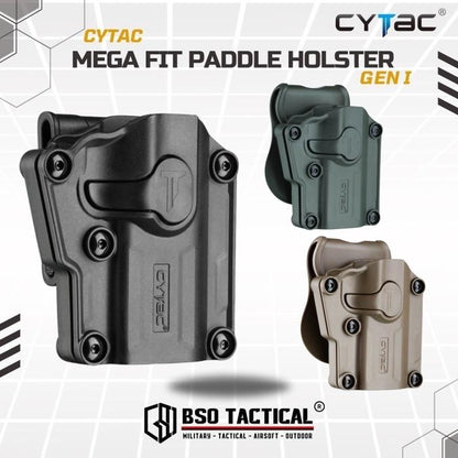 Holster Tactical Cytac Gen 1 Mega Fit Gen 1 Holster Universal 80+ Type Original - Belt Clip / Paddle