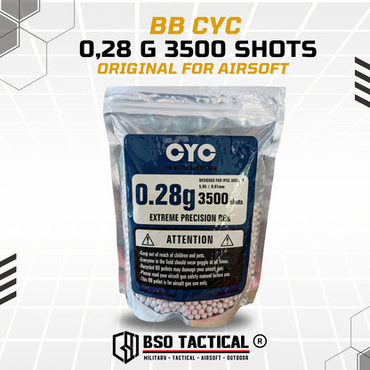 BB CYC 6mm 0.28 g 0,28 g 3500 Shots Original For Airsoft - ORIGINAL