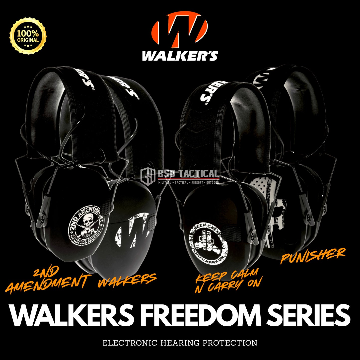 Walkers Freedom Series Tactical Hearing Protection - ORIGINAL