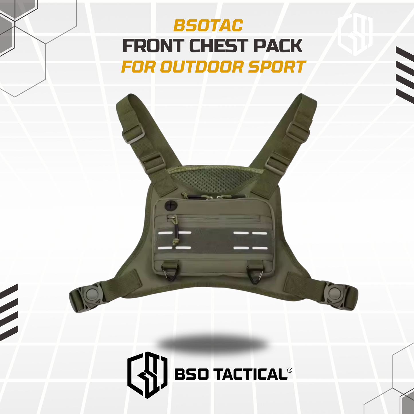 Front Chest Pack EDC Outdoor Sport Bag for Hiking Fishing Cycling Camping Gear