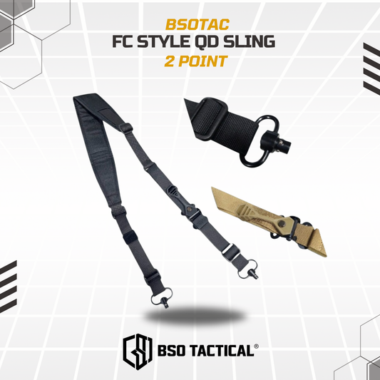 Sling Tactical FC Style 2 Point QD Adjustable Shoulder Sling Outdoor Multifungsi