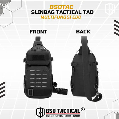 BSOTAC Tas Selempang Tactical Sling Bag EDC Casual Day Pack Laser Cut New Model dengan Kapasitas Besar dan Sistem MOLLE untuk Aktivitas Outdoor - Portable