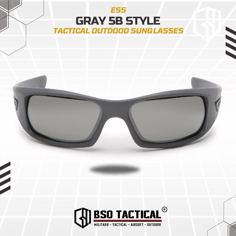 Kacamata Tactical ESS 5B Outdoor Goggle Sunglasses Sport - Grey